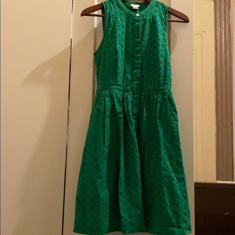 Green Eyelet Dress